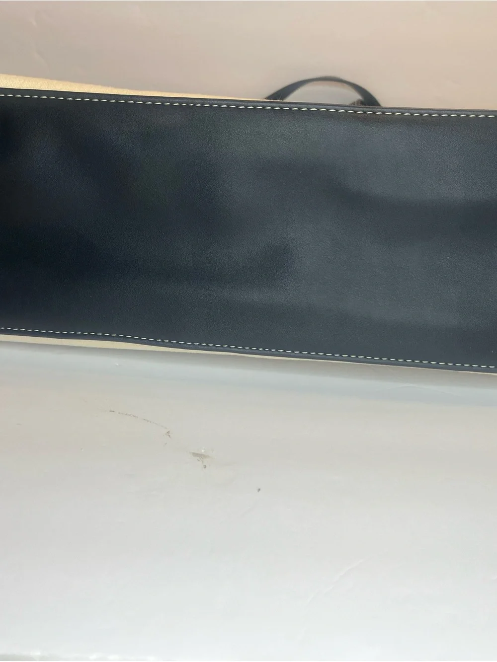Missnine Canvas Tote Laptop Bag with Black Trim - Neutral